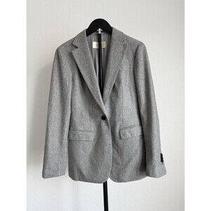 SUITSUPPLY Womens Cameron Fit Sz 38R Single Breasted Gray Pure Wool Lined Italy